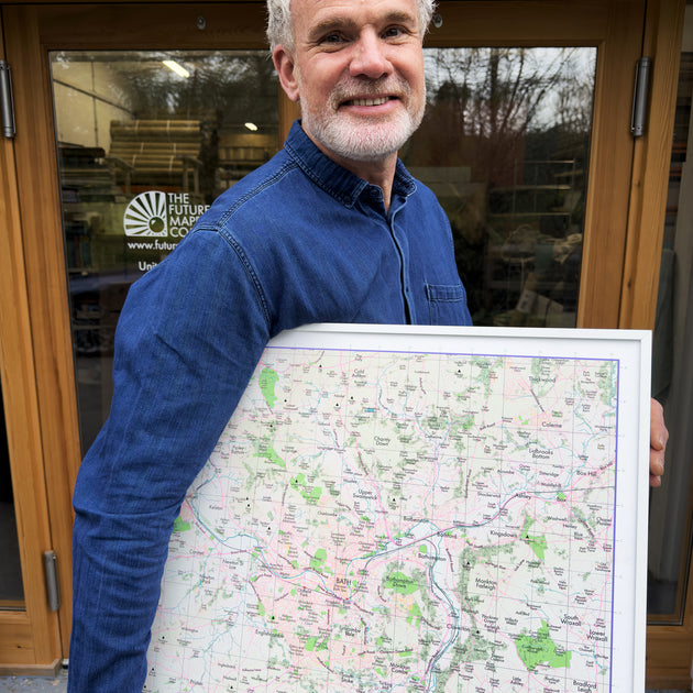 Bath Wall Map – The Future Mapping Company