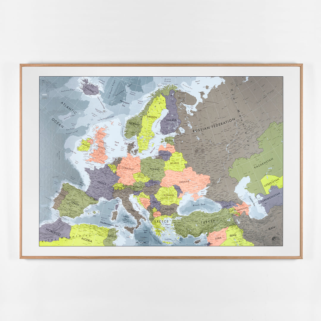 World Classic Elite Wall Map Mural Poster: Paper Or Laminated