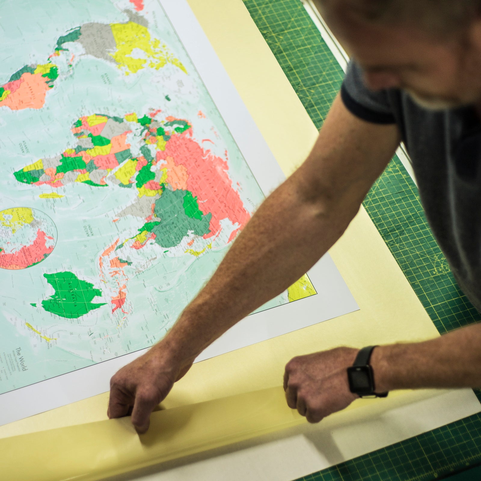 Framed World Map | Stunning Framable Maps | Map Wall Art – The Future ...