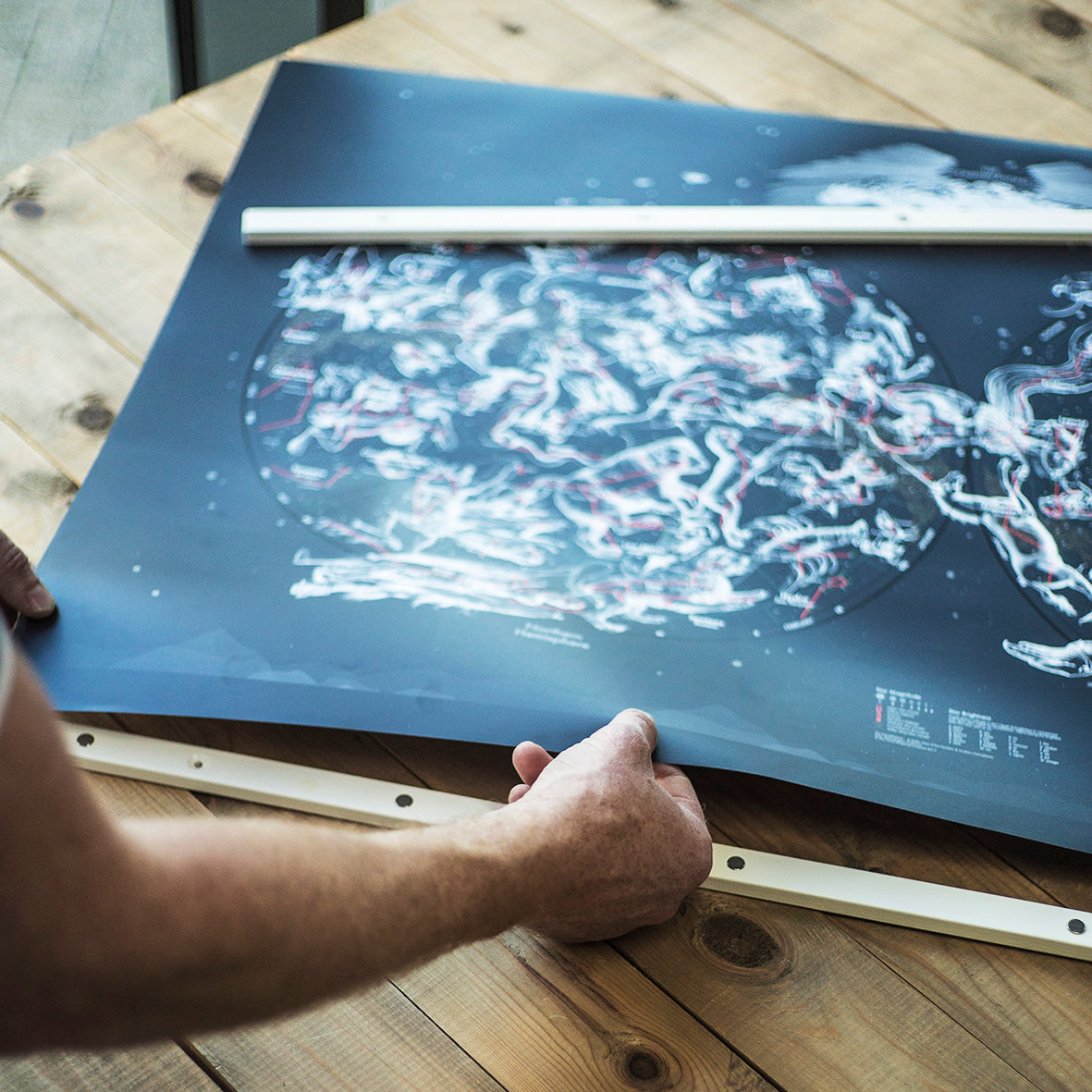 Wooden Hanging Rails for Maps – The Future Mapping Company