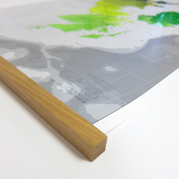 Small Oak Wooden Hanging Rails – The Future Mapping Company