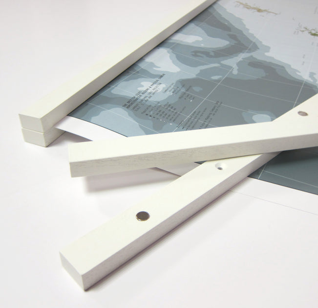 Small White Wooden Hanging Rails – The Future Mapping Company