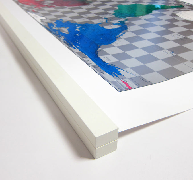 Medium White Wooden Hanging Rails – The Future Mapping Company