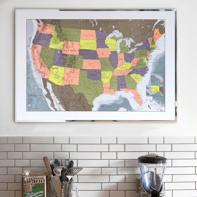 USA Wall Map – The Future Mapping Company