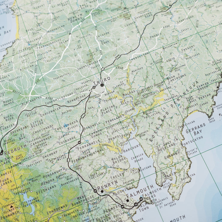 Cornwall Map Rcht Cornwall County Wall Map – The Future Mapping Company