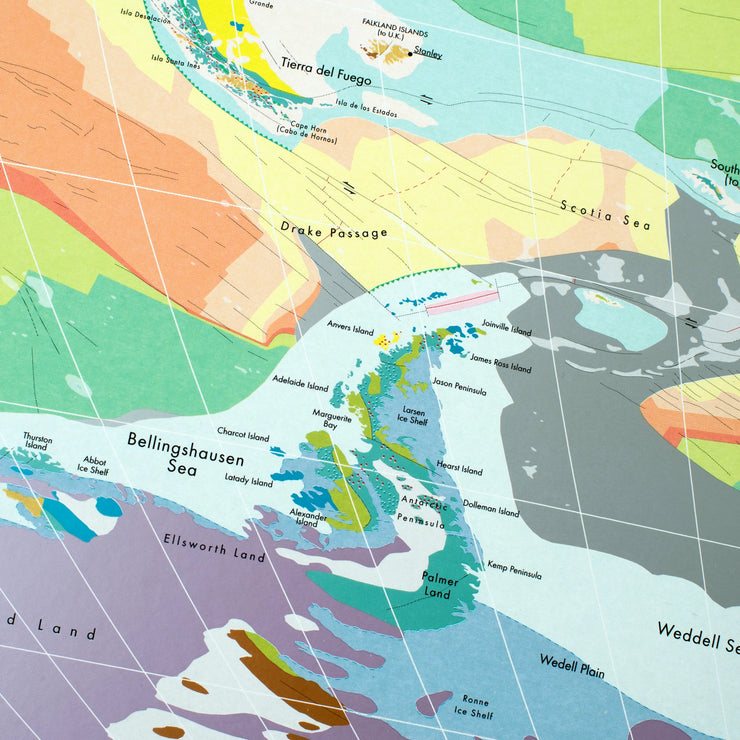 WORLD GEOLOGICAL WALL MAP
