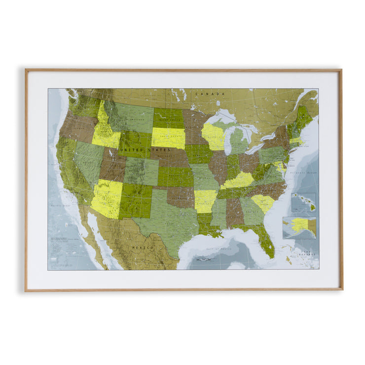Us Map Frame USA Wall Map – The Future Mapping Company