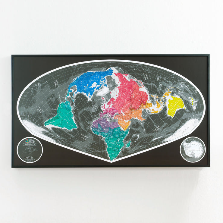 50% Off Paper Wide Angle World Map